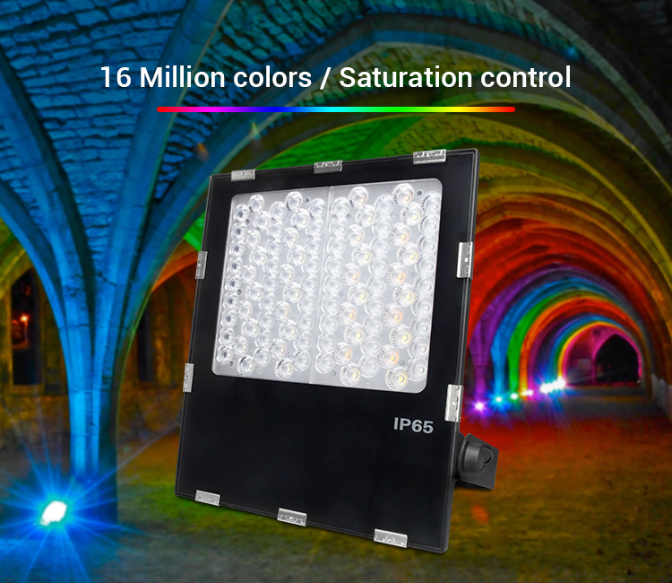 Color Changing LED Flood Lights - MiLight 100W RGB+CCT LED Garden Light