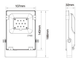 Color Changing LED Flood Lights - 24V MiLight 10 Watt RGBWW Flood Fixture