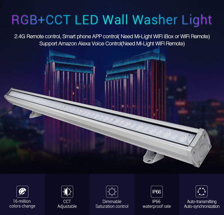 High Power 24W RGB+CCT LED Wall Washer Light
