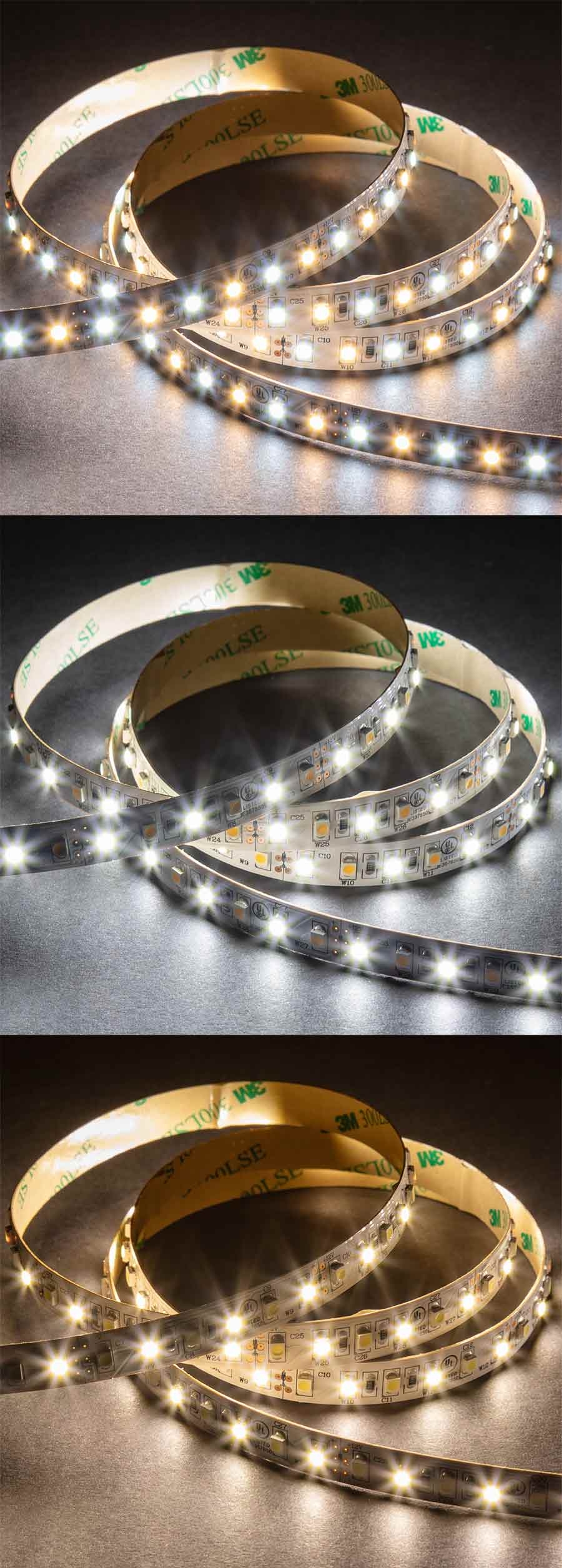 5m Tunable White LED Strip Light - Color-Changing LED Tape Lights - 12V/24V - IP20