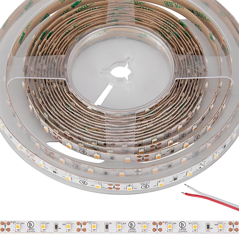 5m White LED Strip Lights - Eco Series Tape Light - 12V/24V - IP20