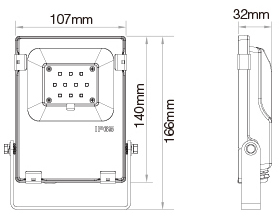 Color Changing LED Flood Lights - MiLight 10 Watt RGBWW Flood Fixture