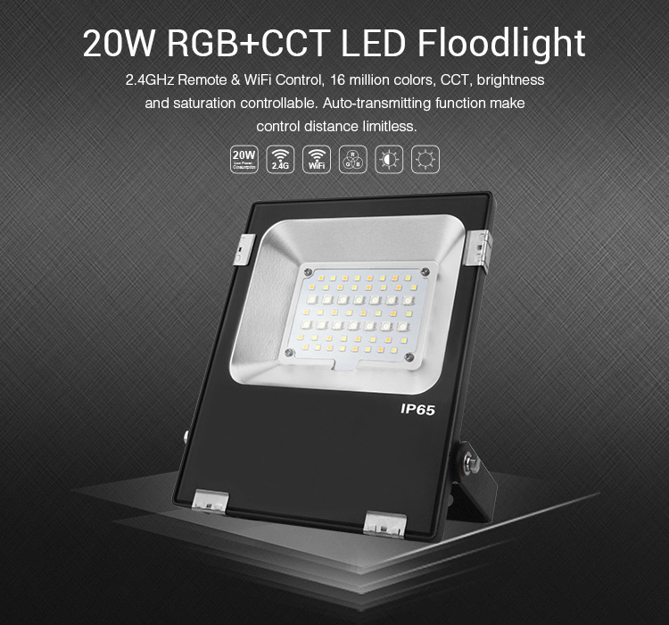 Color Changing LED Flood Lights - MiLight 20 Watt RGBWW Flood Fixture