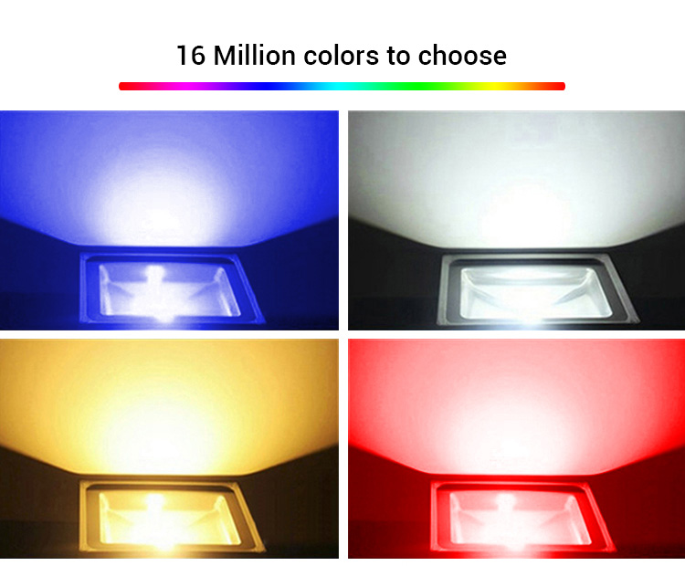 Color Changing LED Flood Lights - MiLight 50 Watt RGBWW Flood Fixture