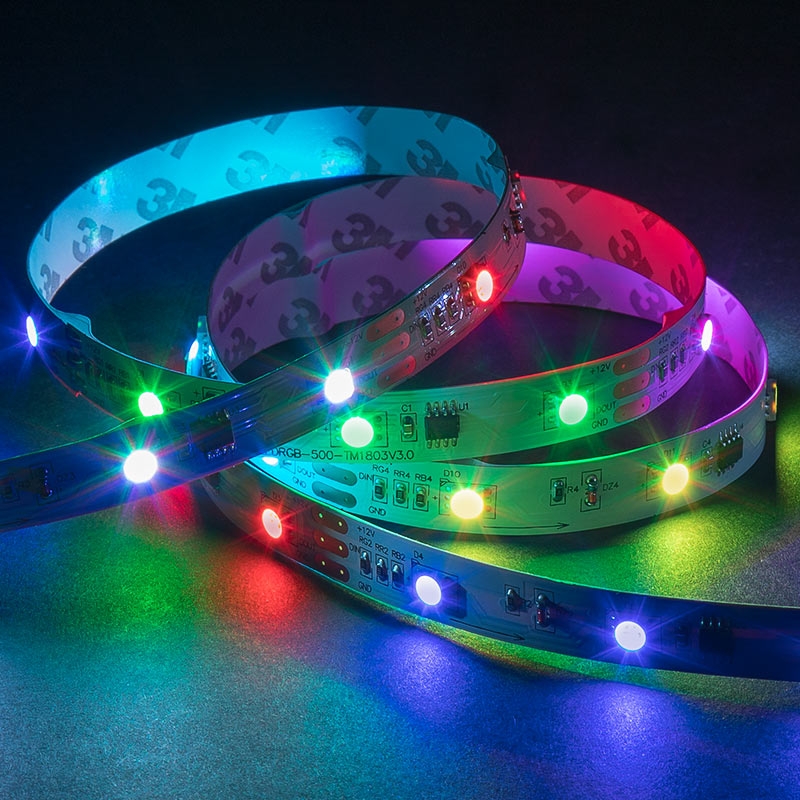 RGB LED Strip Light - Color Chasing 12V LED Tape Light - 22 Lumens/ft.