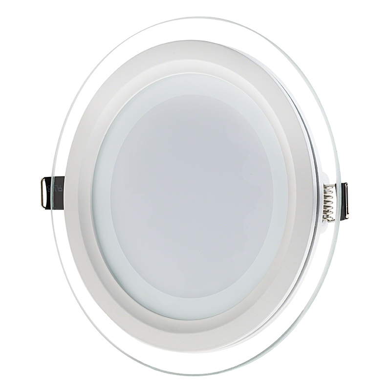 6" LED Recessed Light w/ Edge-Lit Glass - LED Downlight w/ Open Trim - 60 Watt Equivalent - 730 Lumens