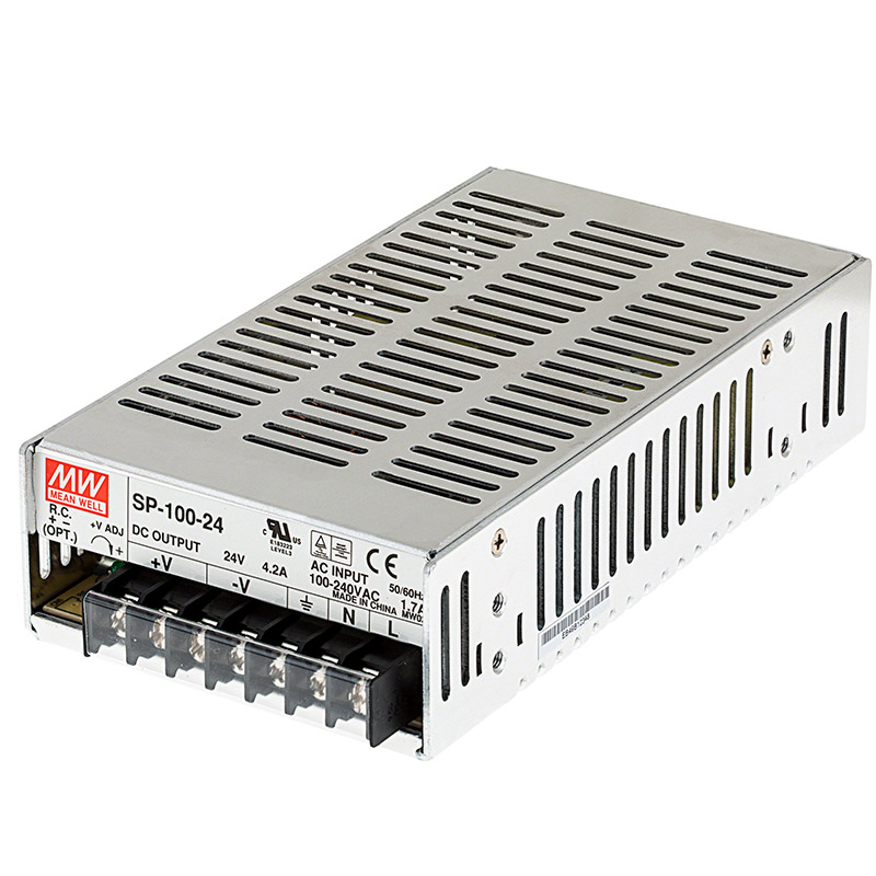 Mean Well LED Switching Power Supply - SP Series 100-320W Enclosed LED Power Supply with Built-in PFC - 24V DC