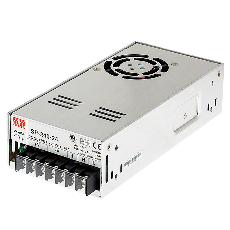 Mean Well LED Switching Power Supply - SP Series 100-320W Enclosed LED Power Supply with Built-in PFC - 24V DC