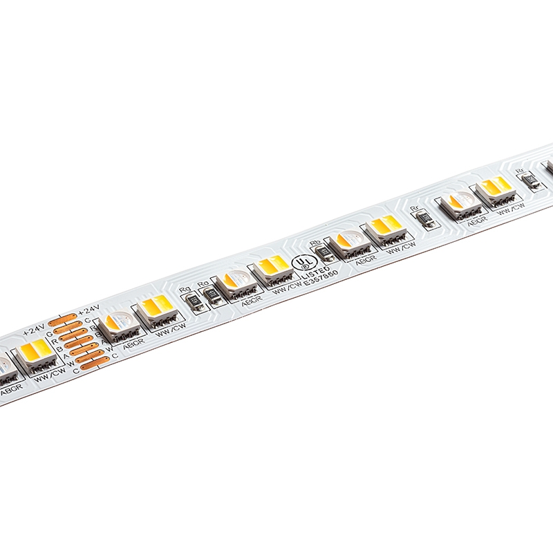5m RGBA Tunable White LED Strip Lights - Color-Changing LED Tape Light - 24V - IP20